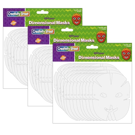 Creativity Street Die-Cut Dimensional Paper Masks, 10.5in x 8.25in, PK120 PAC4652